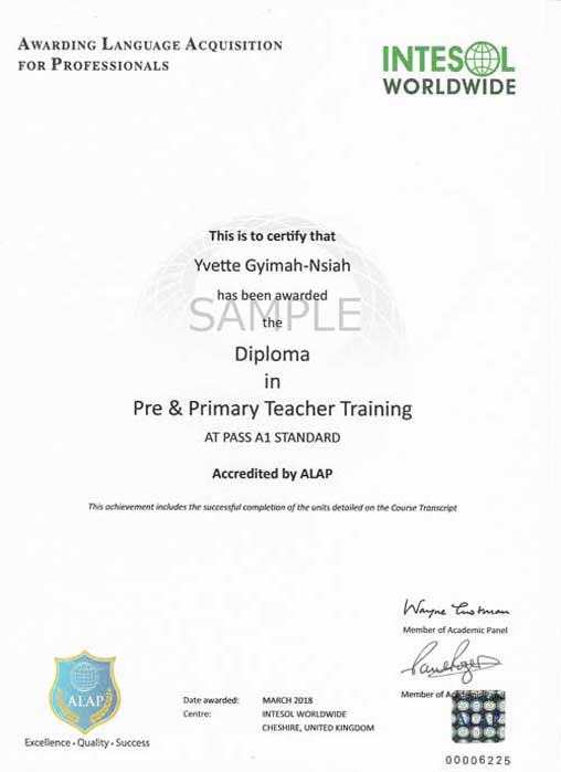 ppttc pre and primary teacher training certificate